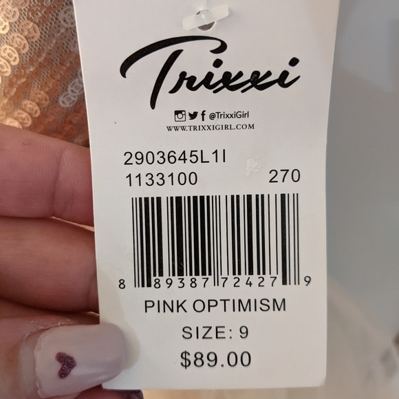 NWT Gold Sparkly Trixxi girl Dress with a tulle skirt Size - Picture 6 of 6